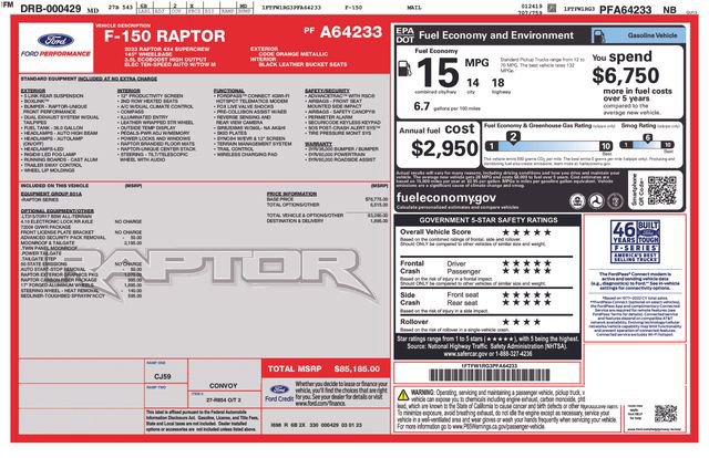 Certified 2023 Ford F150 Raptor AWD/4WD image 9