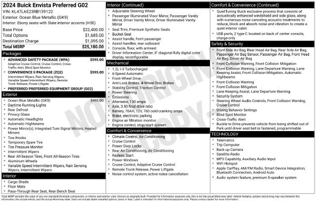 Used 2024 Buick Envista Preferred w/ Convenience II Package FWD image 4