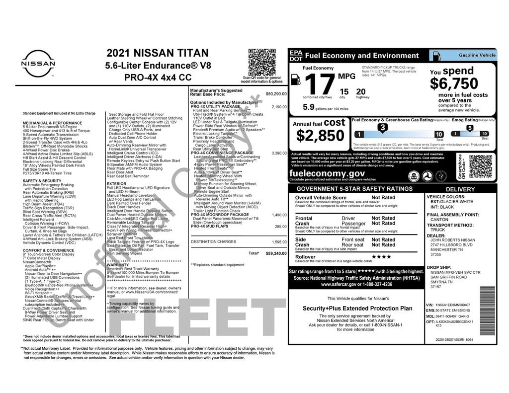 Used 2021 Nissan Titan PRO-4X w/ Pro-4x Convenience Package AWD/4WD image 27