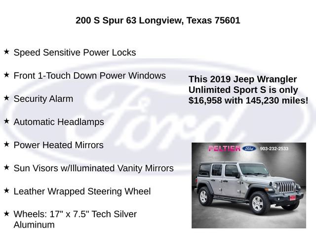 Used 2019 Jeep Wrangler Unlimited Sport S image 15