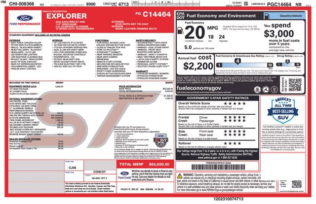 Certified 2023 Ford Explorer ST w/ Equipment Group 401A AWD/4WD image 5