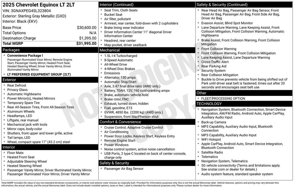 Used 2025 Chevrolet Equinox LT AWD/4WD image 6