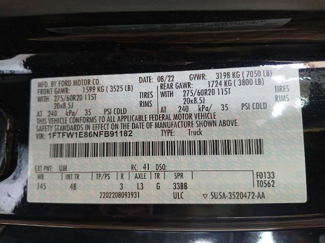 Certified 2022 Ford F150 XLT w/ Equipment Group 302A High image 22