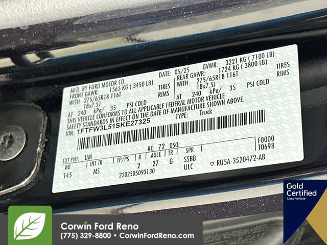 Certified 2025 Ford F150 XLT w/ Equipment Group 301A Standard AWD/4WD image 34