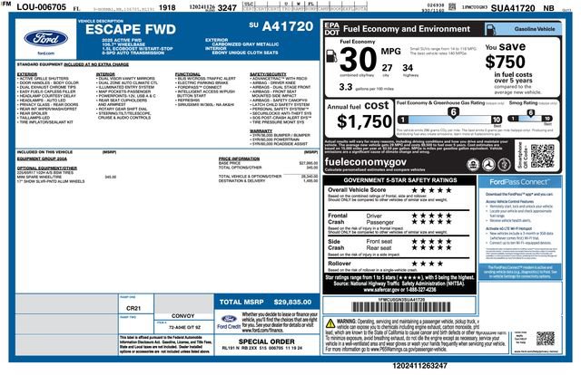 Certified 2025 Ford Escape Active FWD image 17