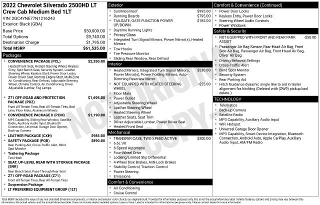 Used 2022 Chevrolet Silverado 2500 LT w/ Convenience Package AWD/4WD image 19