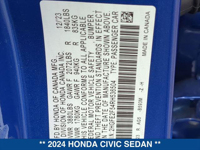 Used 2024 Honda Civic Sport image 24