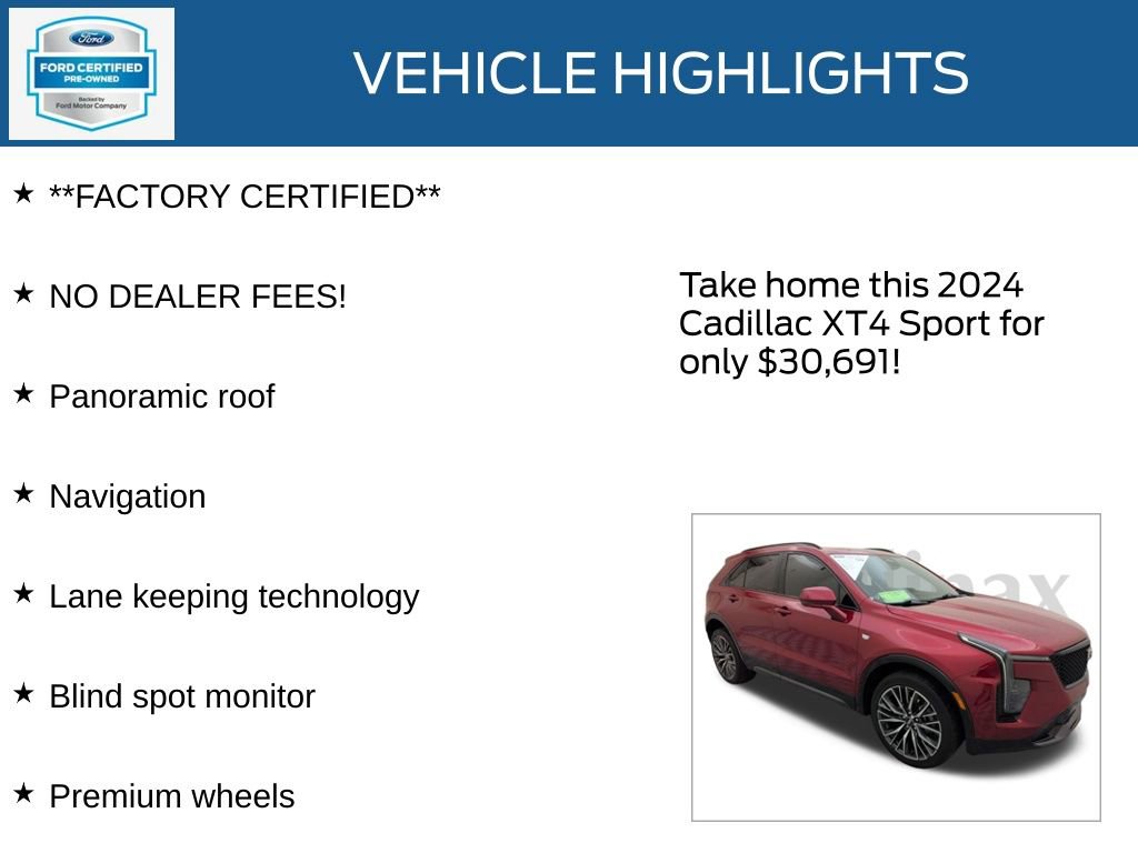 Used 2024 Cadillac XT4 Sport w/ Cold Weather Package image 13