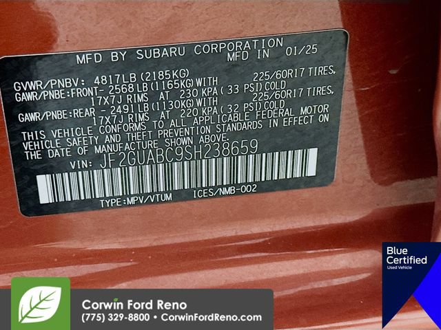 Used 2025 Subaru Crosstrek 2.0i AWD/4WD image 32