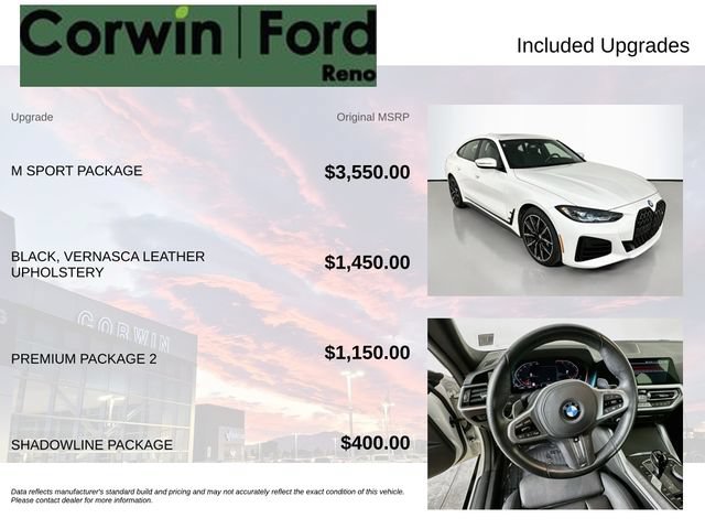 Used 2022 BMW 430i Gran Coupe w/ M Sport Package RWD image 3