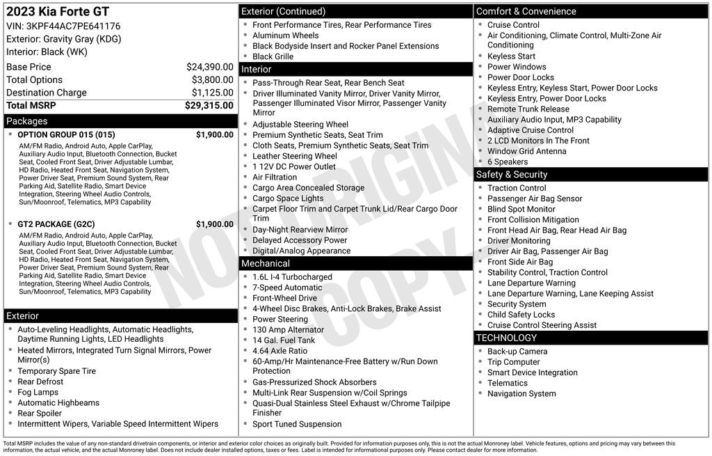 Used 2023 Kia Forte GT w/ GT2 Package image 3