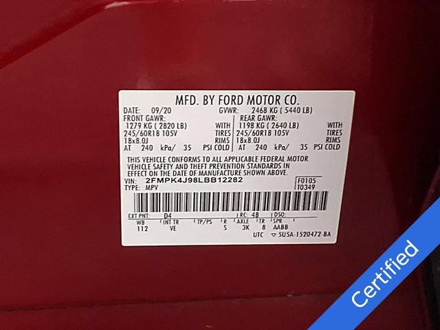 Certified 2020 Ford Edge SEL w/ Convenience Package AWD/4WD image 34