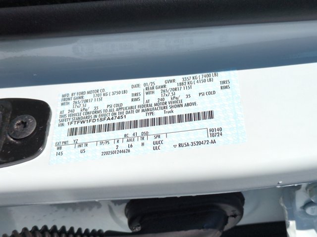 Certified 2025 Ford F150 XL w/ Equipment Group 104A Hybrid AWD/4WD image 35