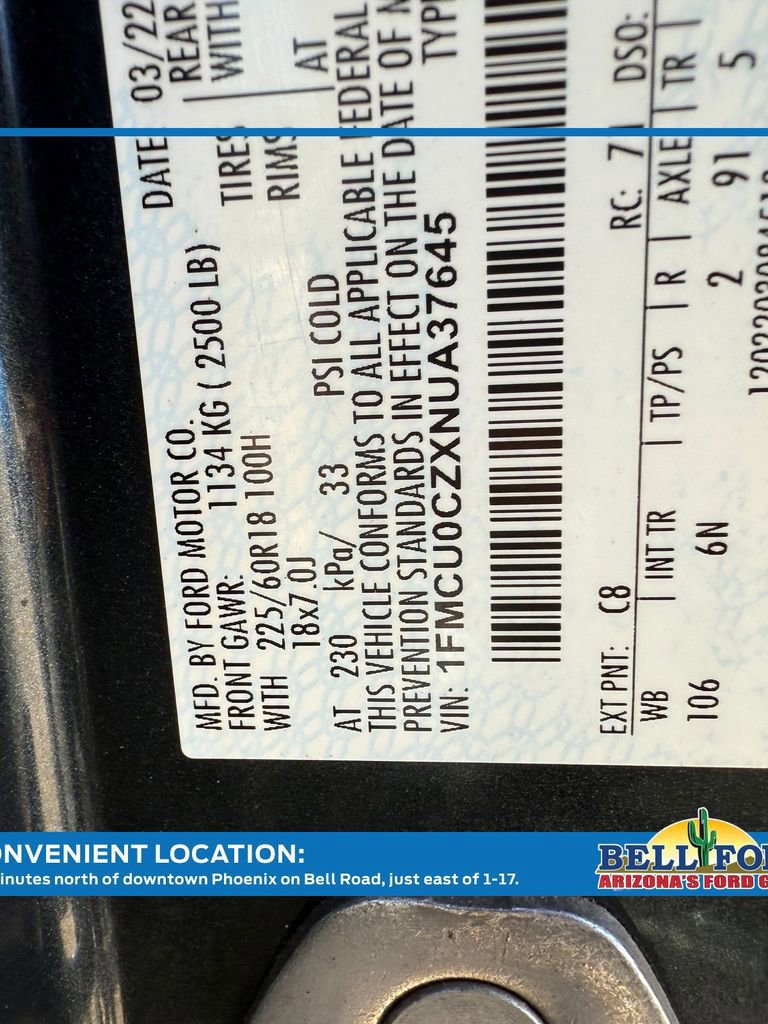 Certified 2022 Ford Escape SEL w/ Technology Package image 34