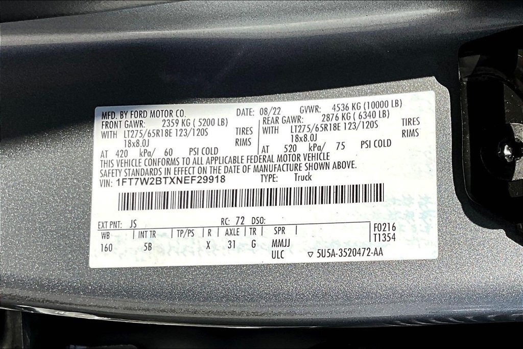 Certified 2022 Ford F250 4x4 Crew Cab Super Duty image 22