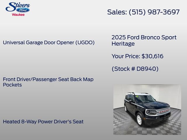 Certified 2025 Ford Bronco Sport Heritage w/ Convenience Package image 21