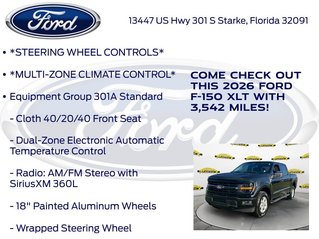 Certified 2026 Ford F150 XLT w/ Equipment Group 301A Standard AWD/4WD image 17