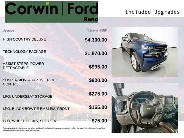 Used 2021 Chevrolet Silverado 1500 High Country w/ Technology Package image 3