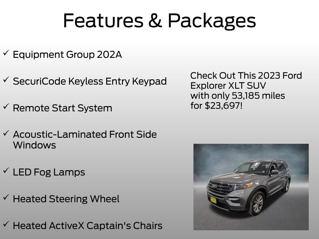 Certified 2023 Ford Explorer XLT w/ Equipment Group 202A AWD/4WD image 4