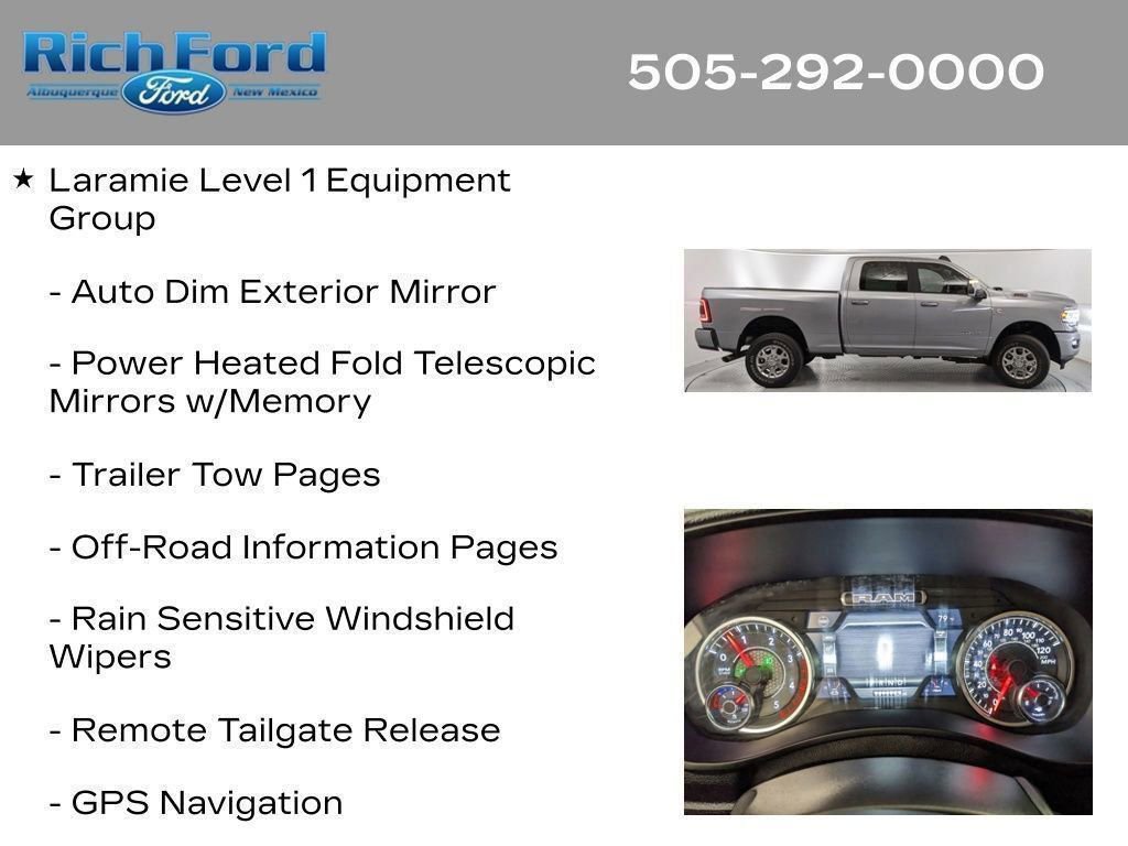 Used 2024 RAM 2500 Laramie w/ Safety Group AWD/4WD image 93