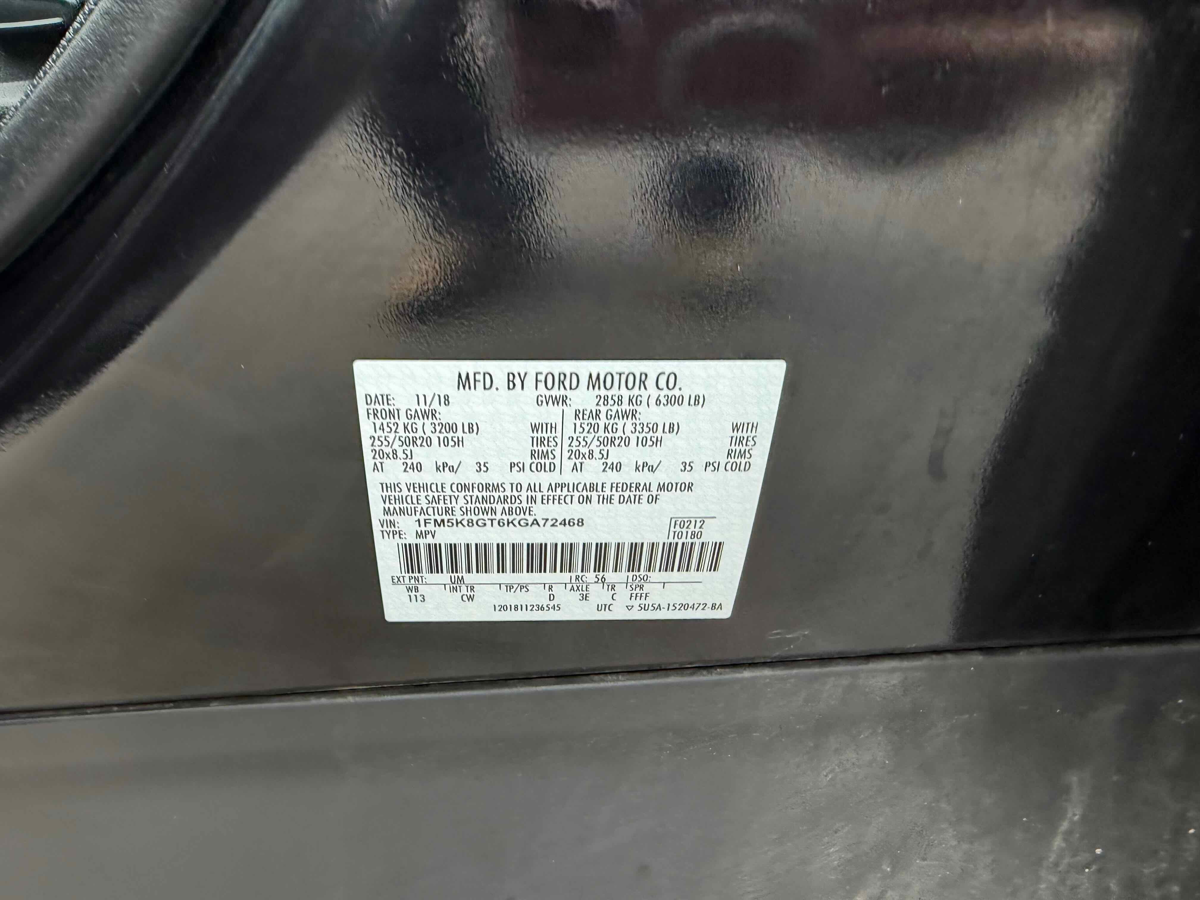 Certified 2019 Ford Explorer Sport w/ Equipment Group 401A image 34