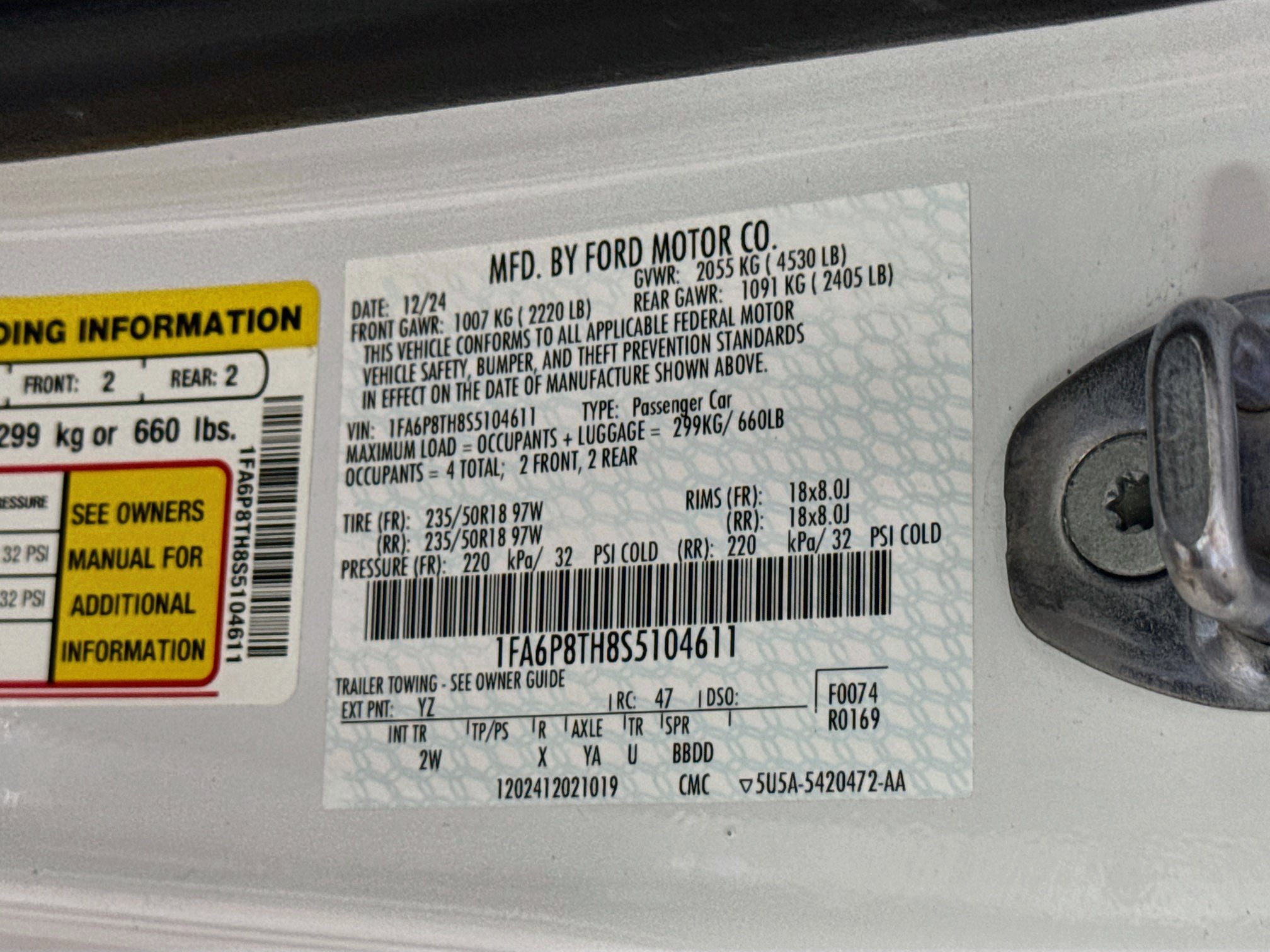 Certified 2025 Ford Mustang Coupe RWD image 30