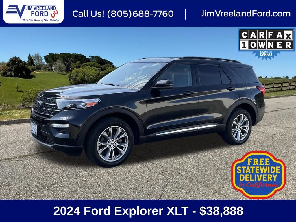 Certified 2024 Ford Explorer XLT w/ Equipment Group 202A AWD/4WD 360° Tour