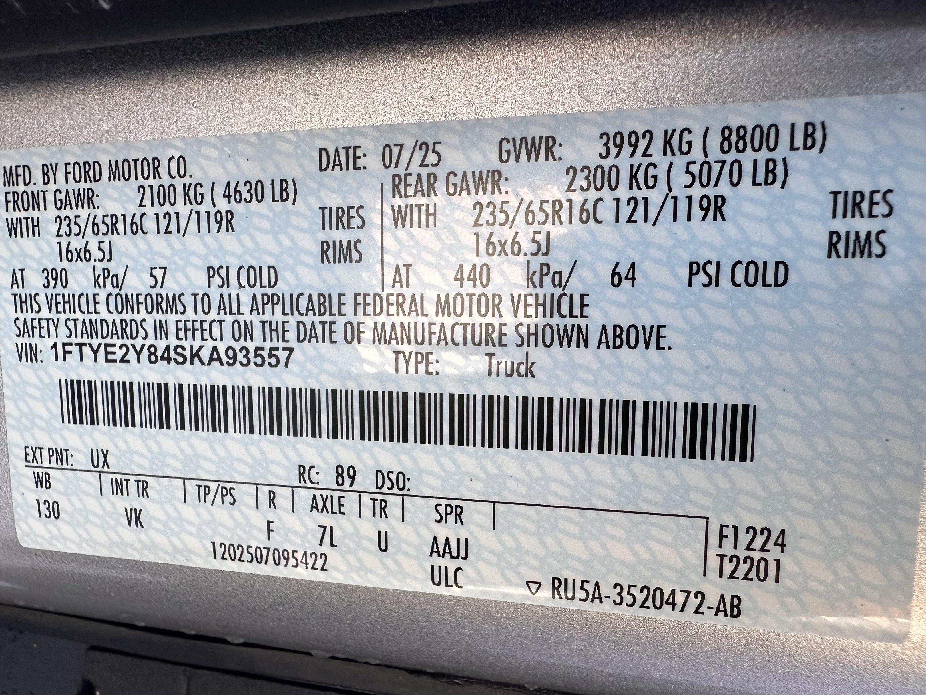 Certified 2025 Ford Transit 150 Low Roof AWD image 28