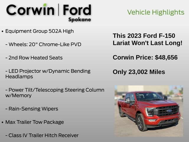 Certified 2023 Ford F150 Lariat w/ Equipment Group 502A High AWD/4WD image 13