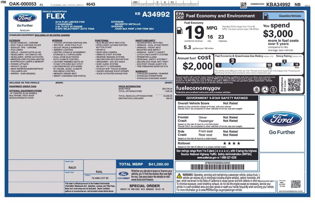 Certified 2019 Ford Flex Limited FWD image 44