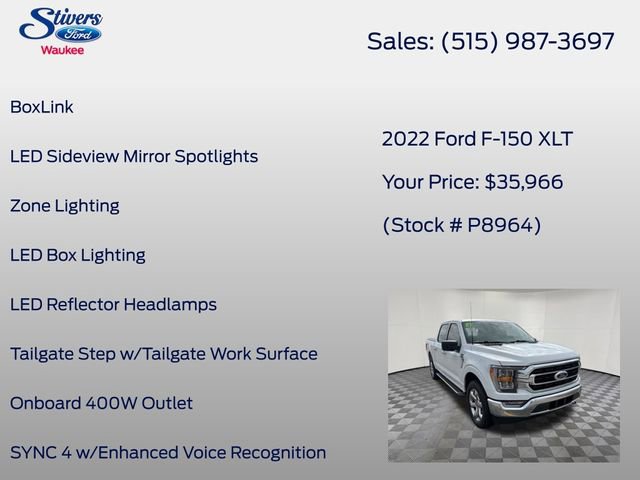 Certified 2022 Ford F150 XLT w/ Equipment Group 302A High AWD/4WD image 40