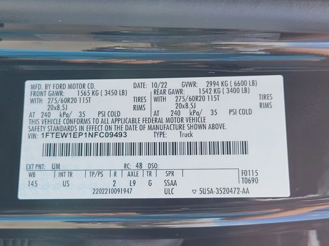 Certified 2022 Ford F150 XLT w/ Equipment Group 302A High image 17