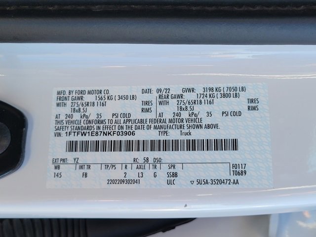 Certified 2022 Ford F150 XLT w/ Equipment Group 302A High image 18