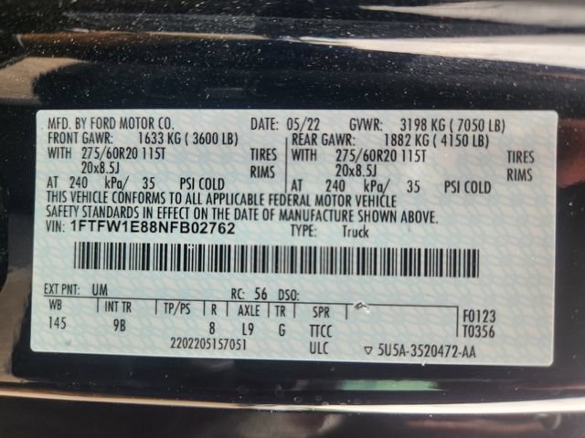 Certified 2022 Ford F150 Platinum w/ Equipment Group 701A High AWD/4WD image 28
