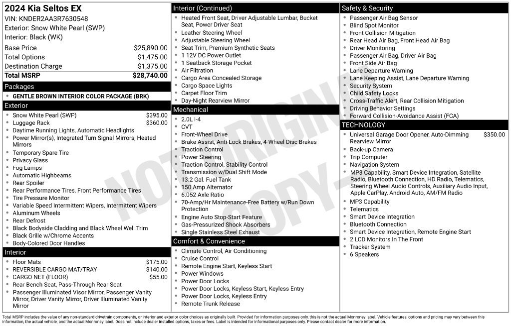 Used 2024 Kia Seltos EX FWD image 3