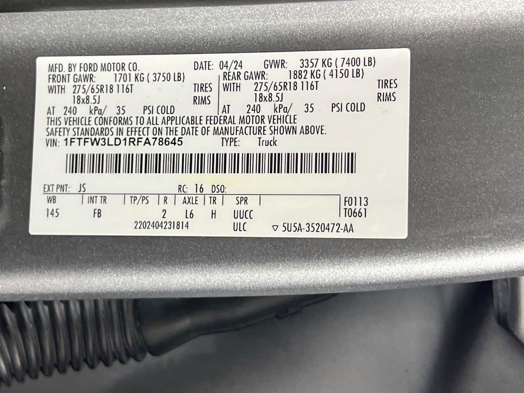 Certified 2024 Ford F150 XLT w/ Equipment Group 302A MID AWD/4WD image 36