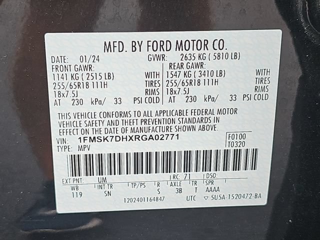 Certified 2024 Ford Explorer XLT w/ Equipment Group 202A RWD image 37