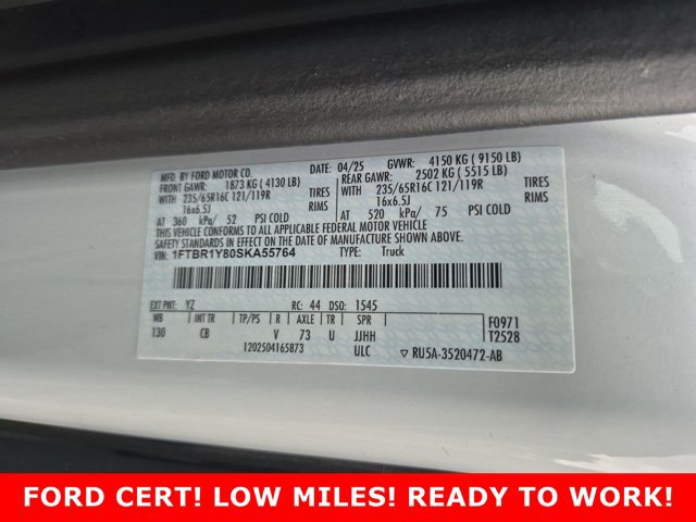 Certified 2025 Ford Transit 250 Low Roof w/ Exterior Upgrade Package RWD image 26
