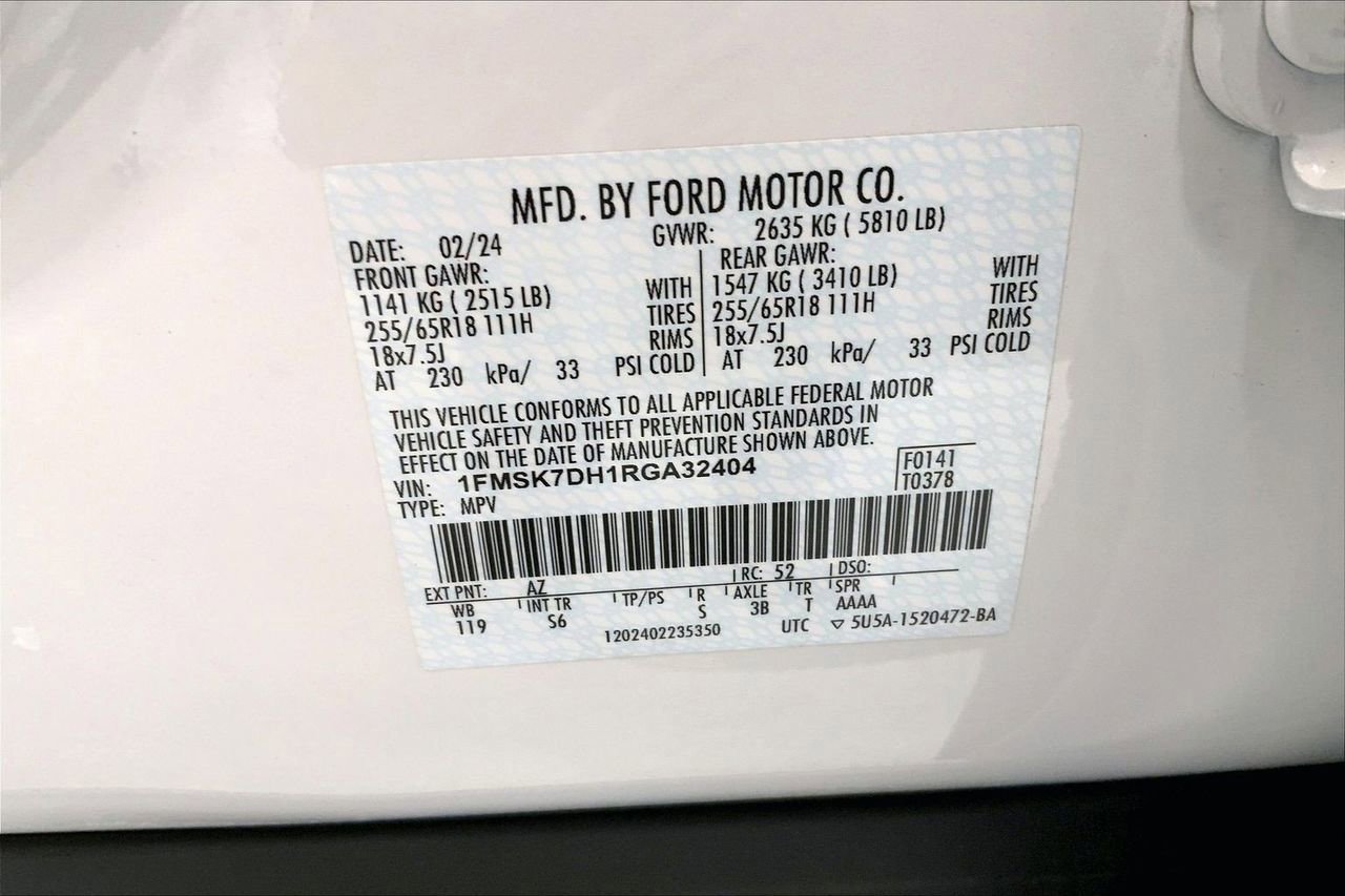 Certified 2024 Ford Explorer XLT w/ Equipment Group 202A image 34