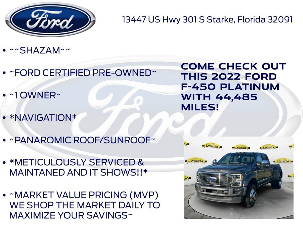 Certified 2022 Ford F450 Platinum w/ FX4 Off-Road Package image 6