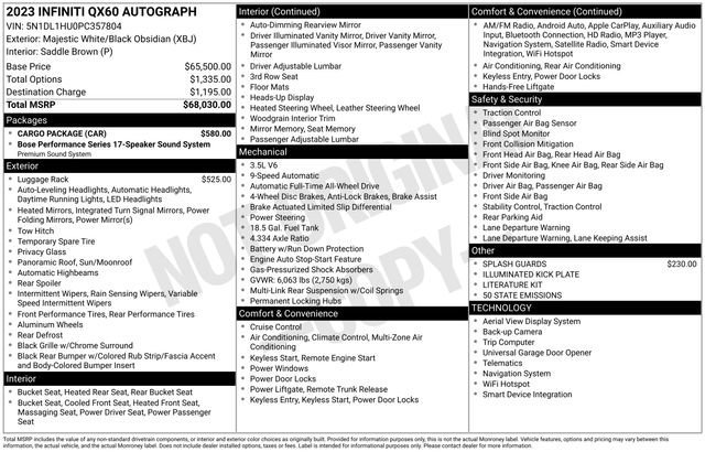 Used 2023 INFINITI QX60 Autograph w/ Cargo Package image 37