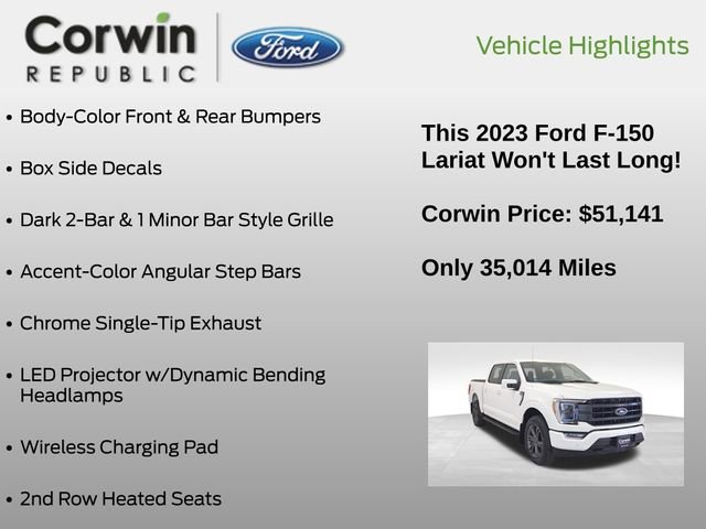 Certified 2023 Ford F150 Lariat w/ Equipment Group 502A High image 26
