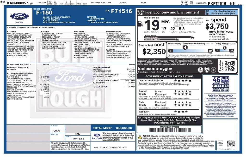 Certified 2023 Ford F150 XL AWD/4WD image 3