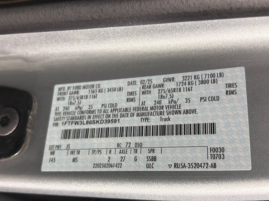Certified 2025 Ford F150 XLT w/ Equipment Group 301A Standard AWD/4WD image 9