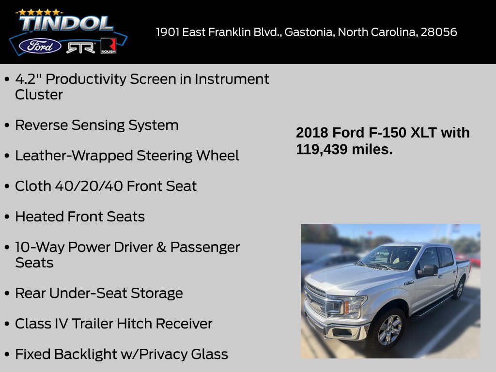Certified 2018 Ford F150 XLT w/ Equipment Group 302A Luxury AWD/4WD image 16
