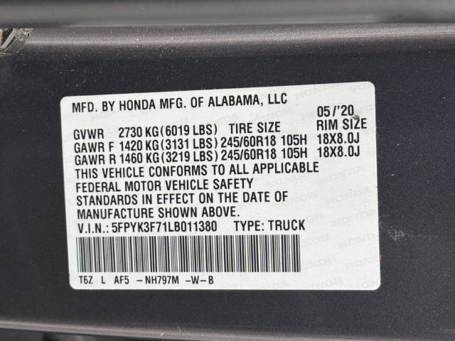 Used 2020 Honda Ridgeline RTL-E image 35