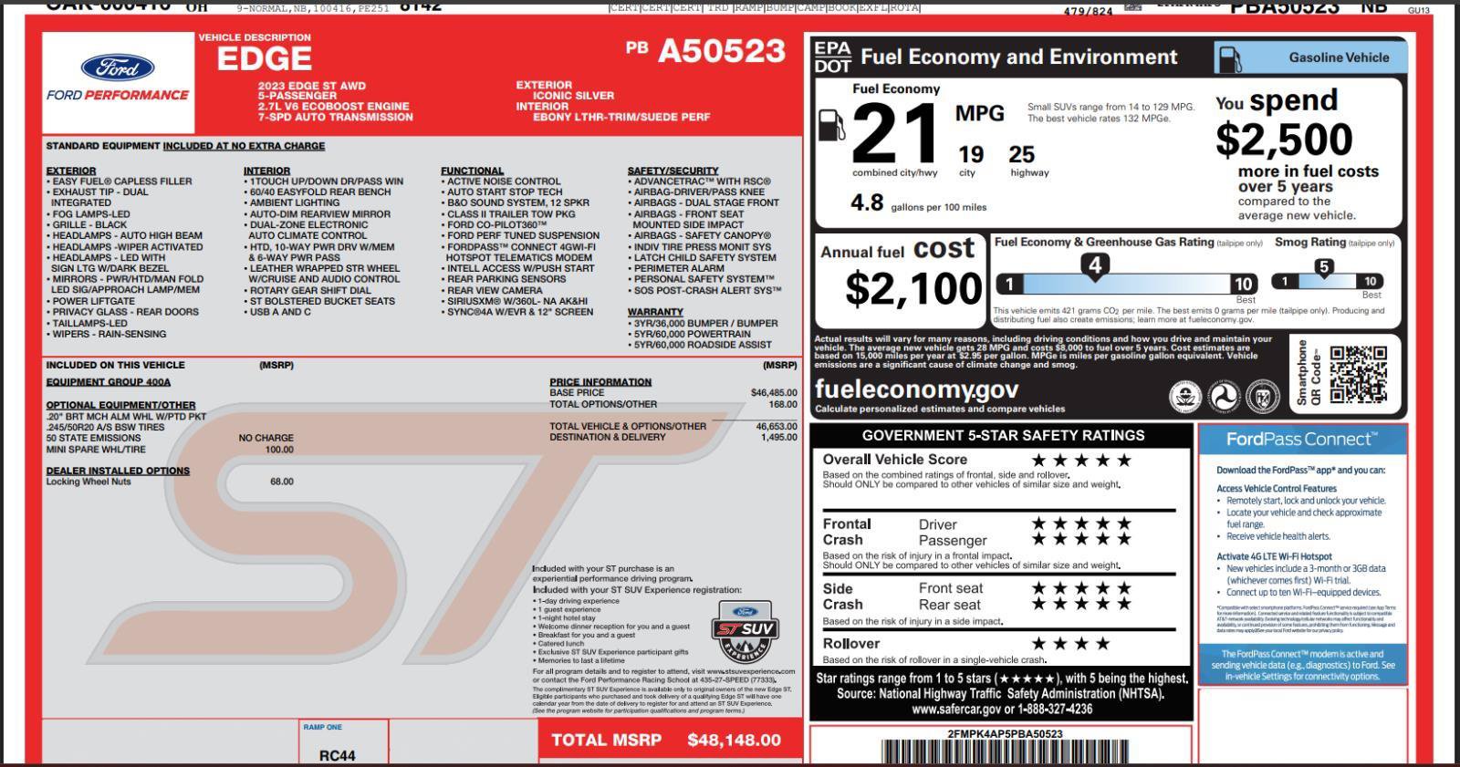 Certified 2023 Ford Edge ST AWD/4WD image 4