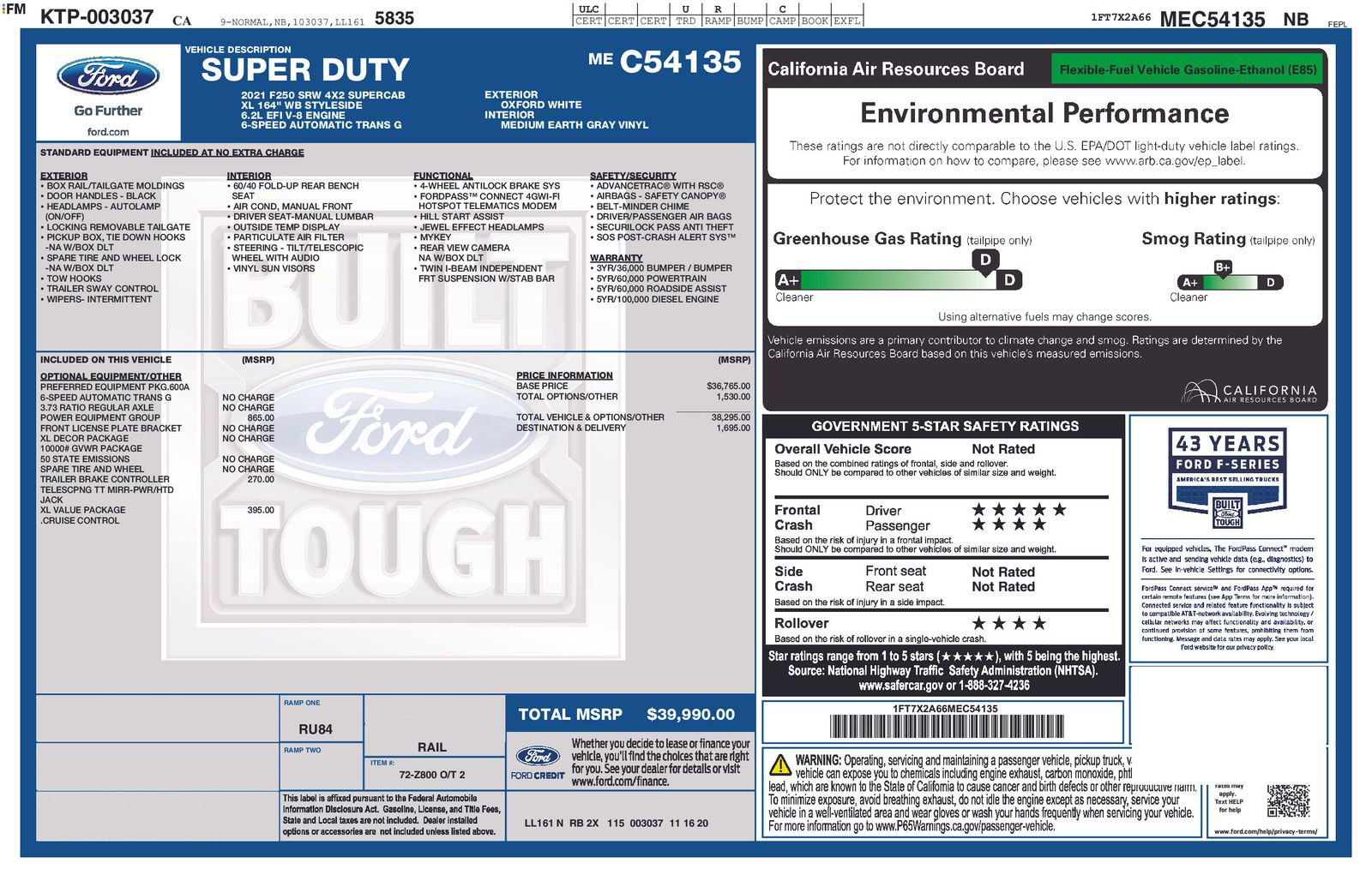Certified 2021 Ford F250 XL w/ Power Equipment Group RWD image 5