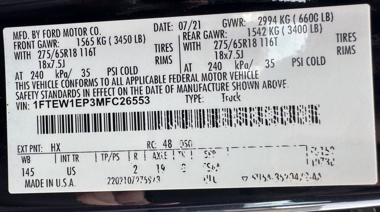 Certified 2021 Ford F150 XLT w/ Equipment Group 302A High AWD/4WD image 41