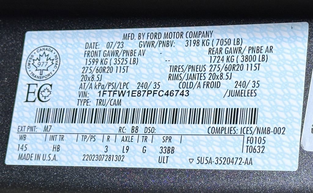 Certified 2023 Ford F150 Lariat w/ Equipment Group 502A High image 61